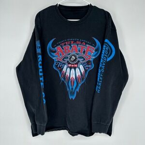 Tulsa ABATE Toy Run 2017 Harley-Davidson Long Sleeve T-Shirt Mens Black XL